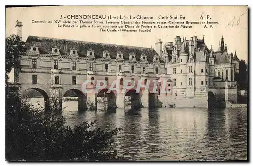 Cartes postales Chenonceau L et L Le Chateau Cote Sud Est