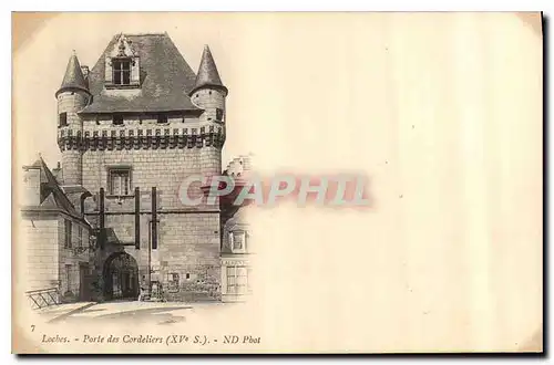 Cartes postales Loches Porte des Cordeliers