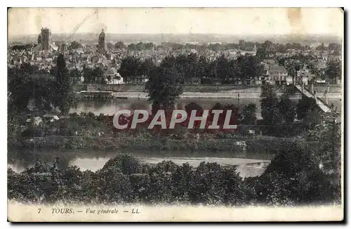 Cartes postales Tours Vue generale