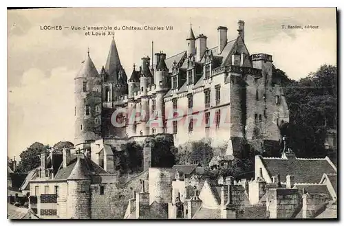 Cartes postales Loches Vue d'Ensemble du Chateau Charles VII et Louis XII