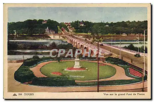 Ansichtskarte AK Tours Vue sur le grand Pont de Pierre