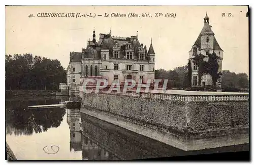 Ansichtskarte AK Chenonceaux L et L Le Chateau Mon Hist XV siecle