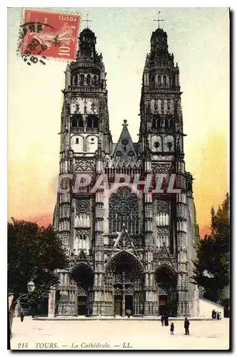 Cartes postales Tours La Cathedrale