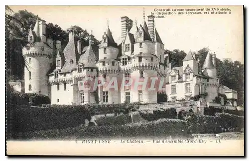 Cartes postales Rigny Usse Le Chateau Vue d'Ensemble Nord Est