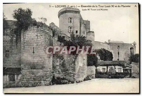 Cartes postales Loches L et L Ensemble de la Tour Louis XI et du Martelet