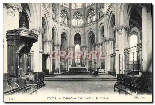 Ansichtskarte AK Tours Cathedrale Saint Gatien le Choeur