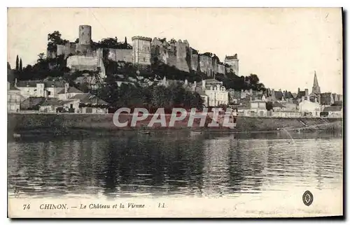 Cartes postales Chinon Le Chateau et la Vienne