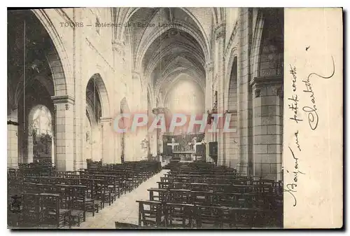 Cartes postales Tours Interieur de l'Eglise