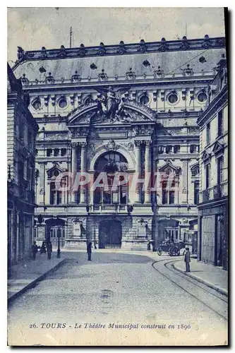 Ansichtskarte AK Tours Le Theatre Municipal construit en 1890