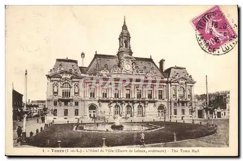 Ansichtskarte AK Tours L et L L'Hotel de Ville Ceuvre de Latour architecte