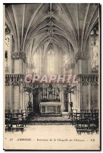 Cartes postales Amboise Interieur de la Chapelle du Chateau