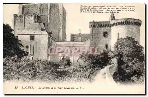 Cartes postales Loches Le Donjon et la Tour Louis XI