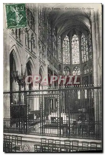 Cartes postales Tours Cathedrale le Choeur