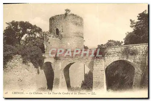 Cartes postales Chinon le Chateau la Tour du Coudry et les Douves