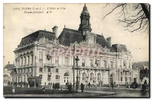 Cartes postales Tours I et L l'hotel de Ville Facade principale