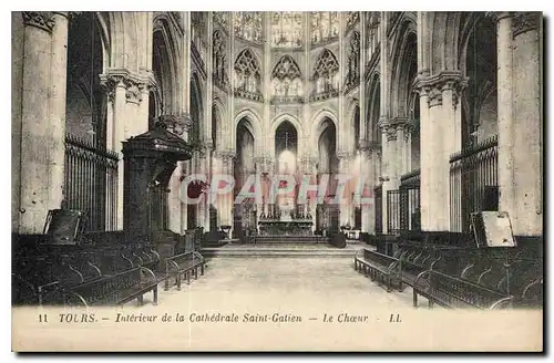 Ansichtskarte AK Tours Interieur de la Cathedrale Saint Gatien le Choeur