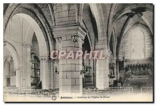 Cartes postales Amboise Interieur de l'Eglise St Denis