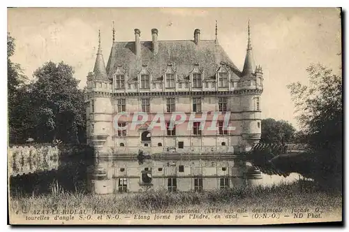 Ansichtskarte AK Azay le Rideau Indre et Loire Chateau Nationale XVI siecle aile accidentale facade tourelles d'a