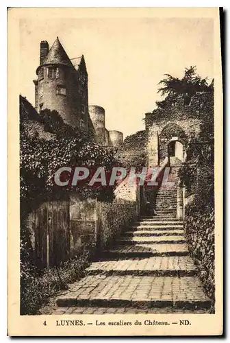 Cartes postales Luynes les escaliers du chateau