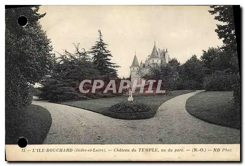 Cartes postales L'Ile Bouchard Indre et Loire Chateau du Temple vu du par N O