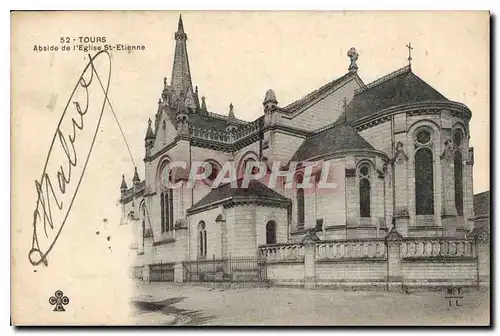 Cartes postales Tours Abside de l'eglise St Etienne