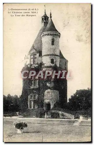 Ansichtskarte AK Chenonceaux I et L le Chateau mon hist la Tour des Marques