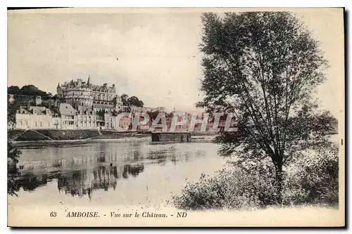 Cartes postales Amboise vue sur le Chateau