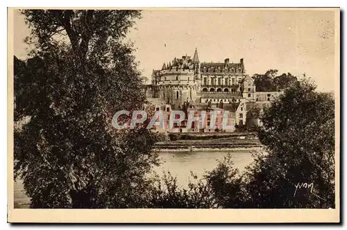 Cartes postales Chateaux de la Loire le Chateau d'Amboise vu des bords de la Loire