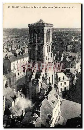 Cartes postales Tours I et L la Tour Charlemagne XII et XIII S