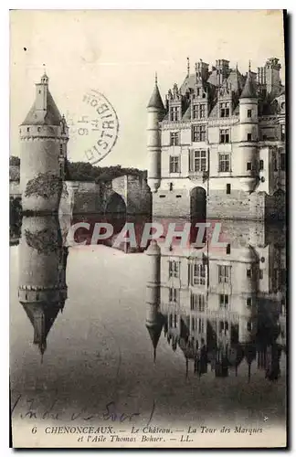 Ansichtskarte AK Chenonceaux le Chateau la Tour des Marques et l'Aile Thomas Bohier