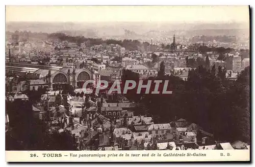 Ansichtskarte AK Tours vue panoramique prise de la Tour sud de la Cathedrale St Gatien