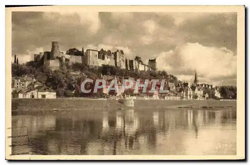 Cartes postales Chinon Indre et Loire le Chateau vu des Rives de la Vienne