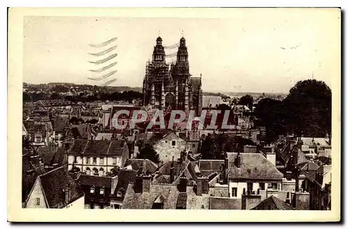 Cartes postales Tours I et L Panorama vers la Cathedrale Saint Gatien