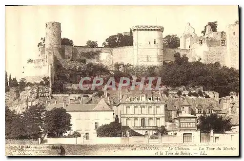 Ansichtskarte AK Chinon le Chateau la Tour du Moulin et la Tour de Boissy
