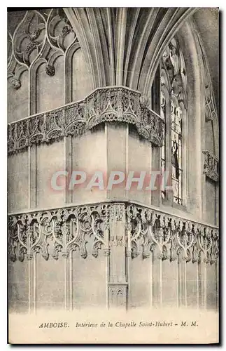 Ansichtskarte AK Amboise Interieur de la Chapelle Saint Hubert