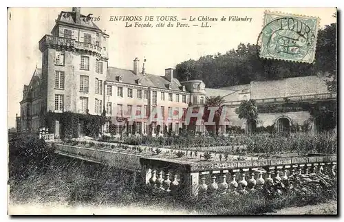 Cartes postales Environs de Tours le Chateau de Villandry la Facade cote du Parc