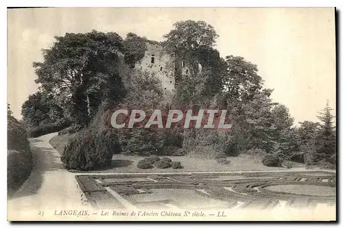 Cartes postales Langeais les Ruines de l'Ancien Chateau X siecle