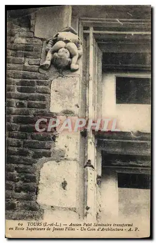 Cartes postales Tours I et L Ancien petit Seminaire transforme en Ecole Superieure de Jeunes Filles un Coin d'Ar