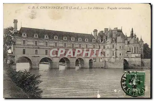 Cartes postales Chenonceaux I et L le Chateau Facade orientale