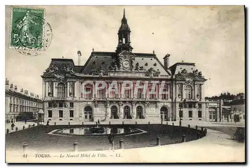 Cartes postales Tours le Nouvel Hotel de Ville