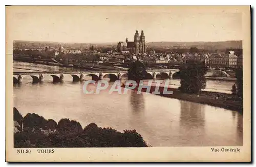 Cartes postales Tours vue generale