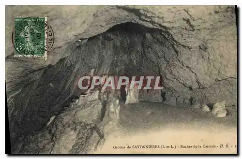 Cartes postales Grottes de Savonnieres I et L Rocher de la Cascade