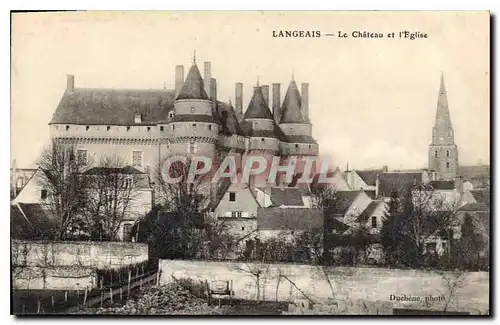 Cartes postales Langeais le Chateau et l'eglise