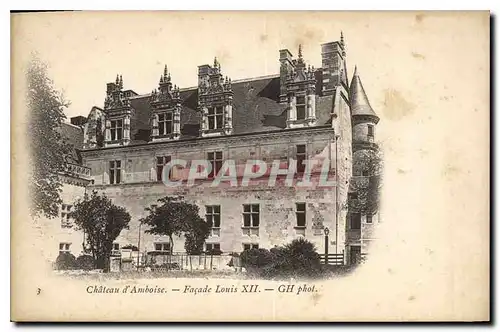 Cartes postales Chateau d'Amboise Facade Louis XII