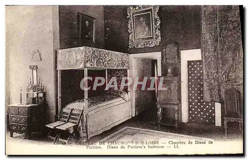 Cartes postales Chateau de Chaumont sur Loire Chambre de Diane de Poitiers