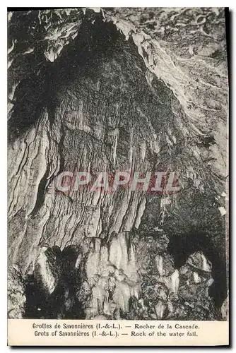 Cartes postales Grottes de Savonnieres I et L Rocher de la Cascade