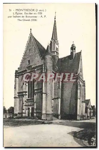 Ansichtskarte AK Montresor I et L l'Eglise Fondee en 1520 par Imbert de Bastarnay