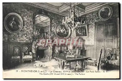 Ansichtskarte AK Montresor I et L le Chateau XV et XVI siecle le petit Salon