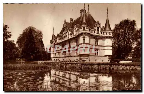 Cartes postales Azay le Rideau I et L Chateau National XVI siecle Musee de la Renaissance Facade Sud Est