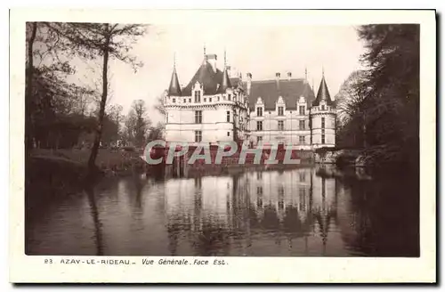 Cartes postales Azay le Rideau vue generale Facade Est